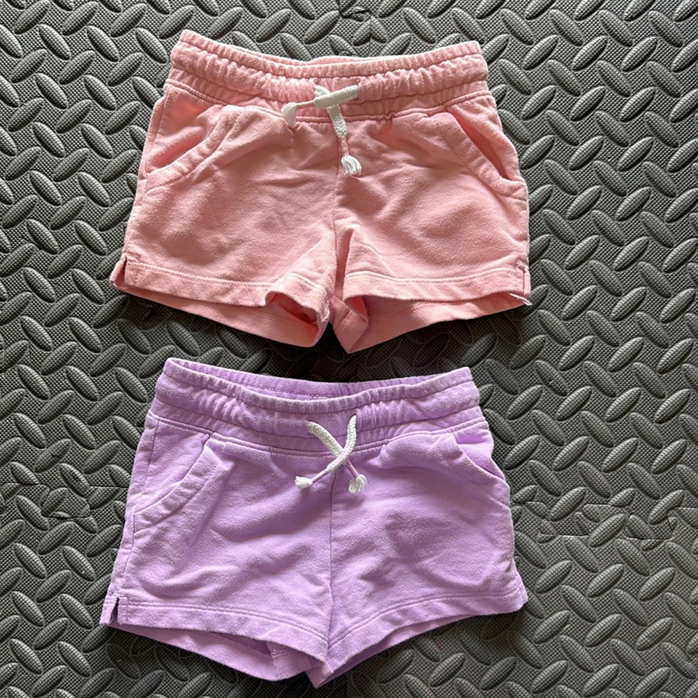 Pink and Purple Casual Shorts Set